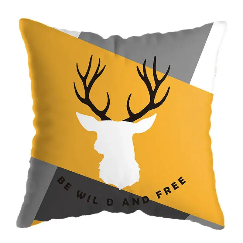 Yellow Geometric Pillowcase