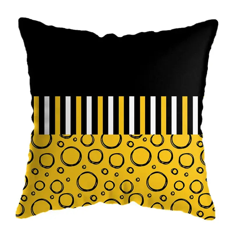 Yellow Geometric Pillowcase
