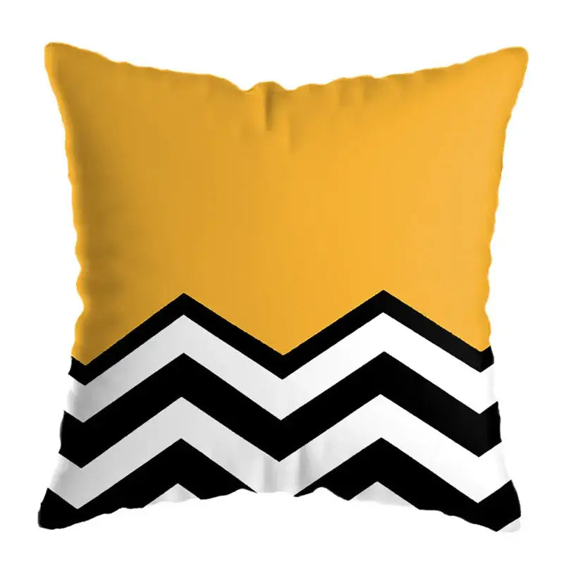 Yellow Geometric Pillowcase