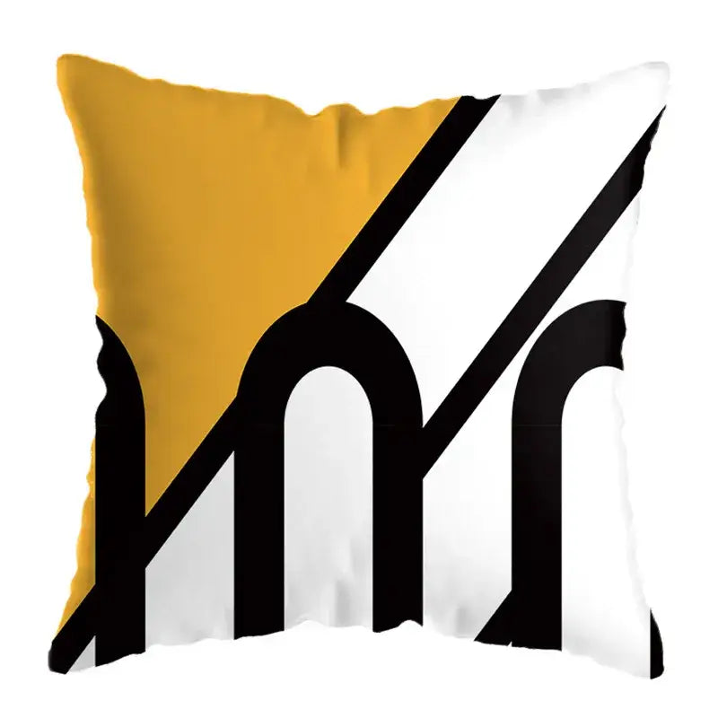 Yellow Geometric Pillowcase