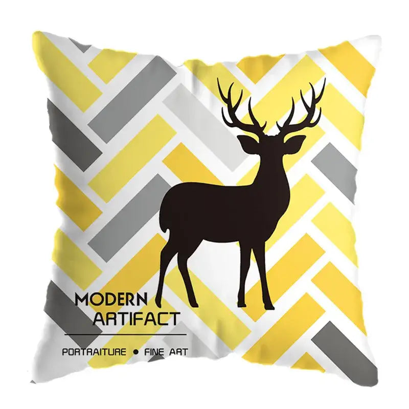 Yellow Geometric Pillowcase