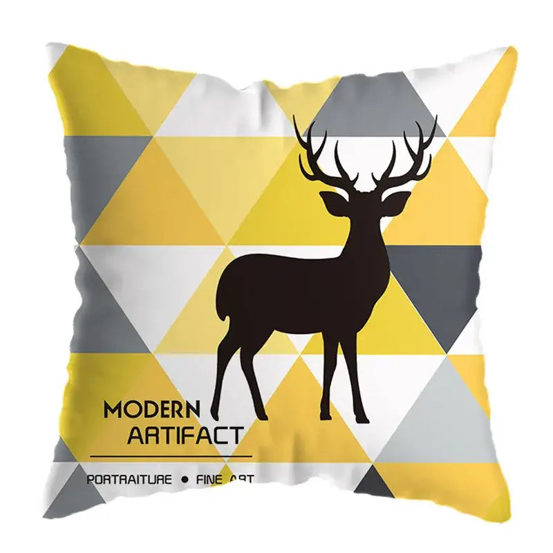 Yellow Geometric Pillowcase