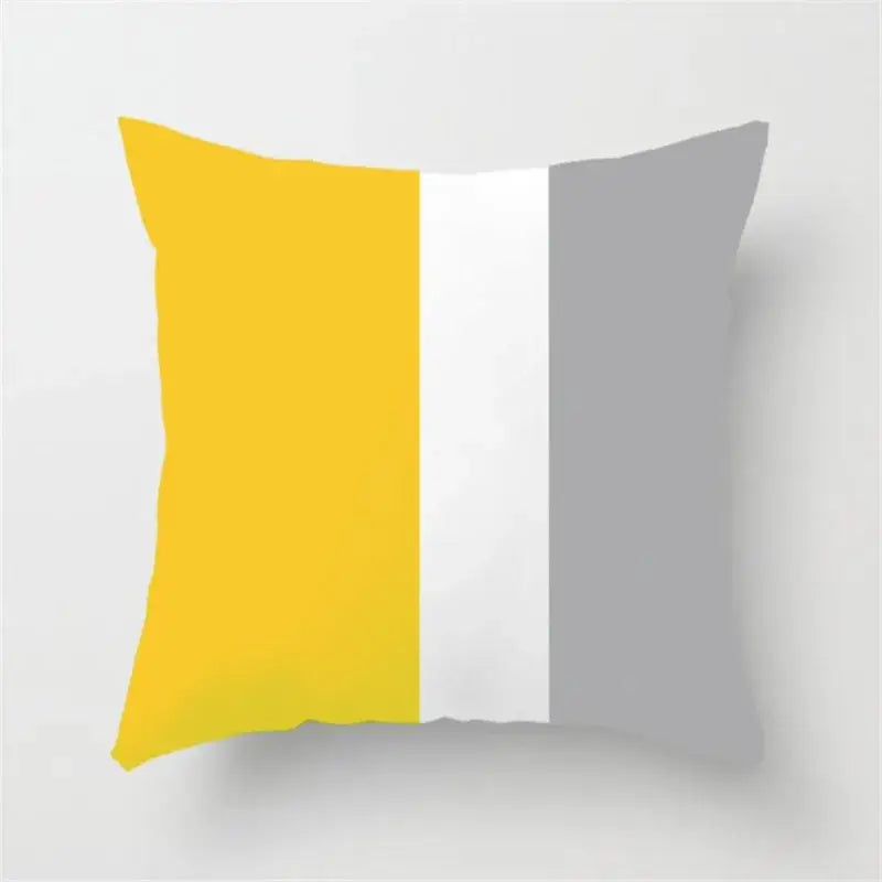 Yellow Gray Stripe Pillowcase