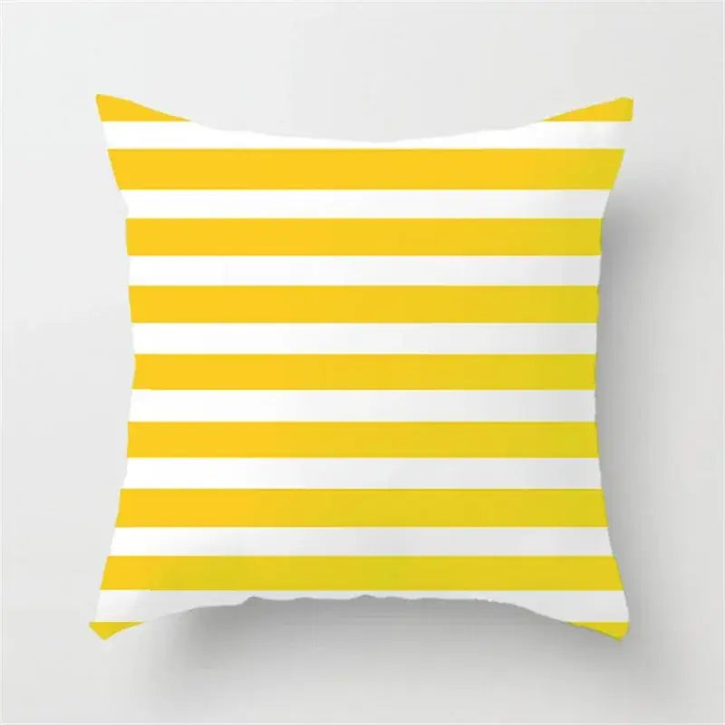 Yellow Gray Stripe Pillowcase