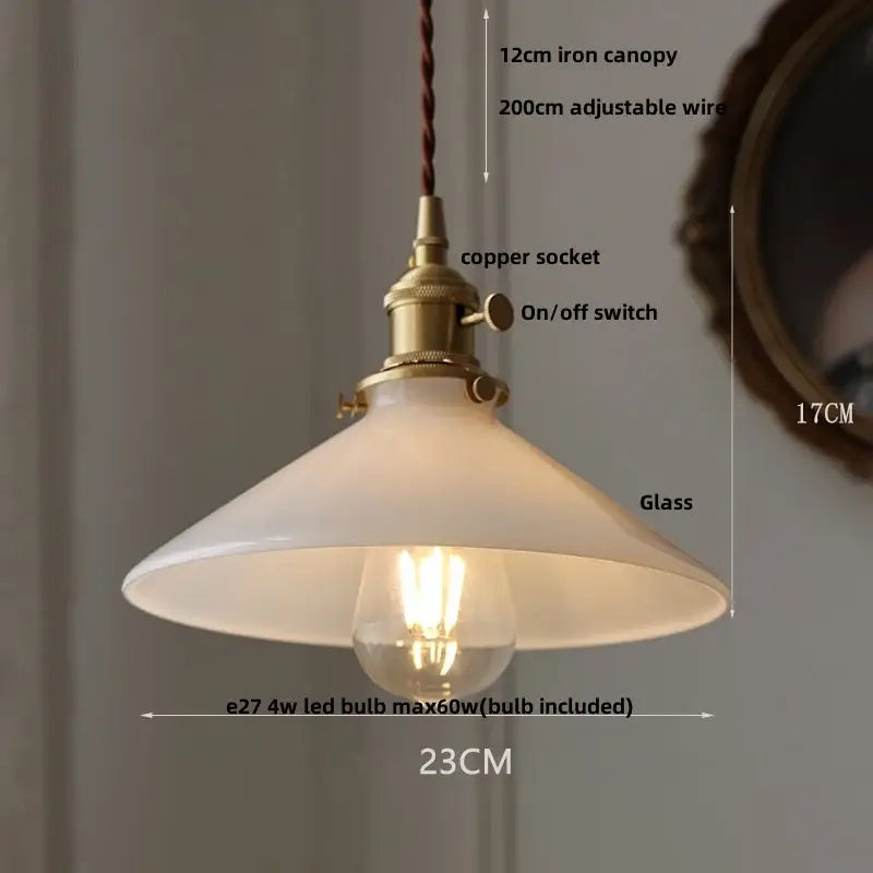 Yellow Conical Pendant Light