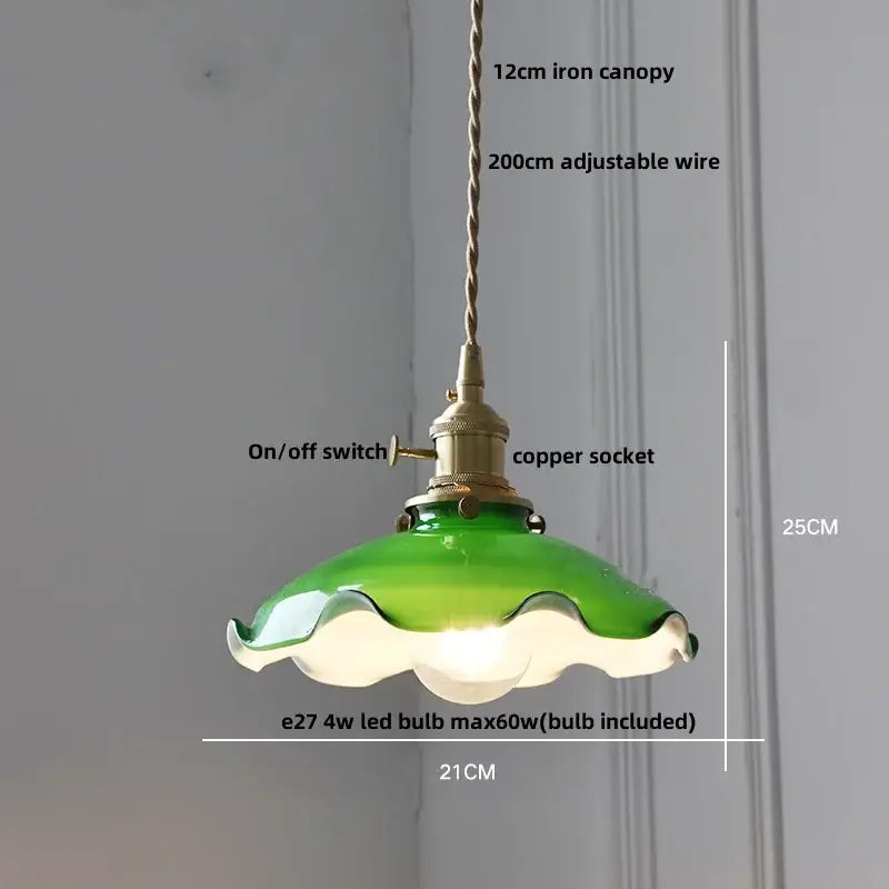 Yellow Conical Pendant Light
