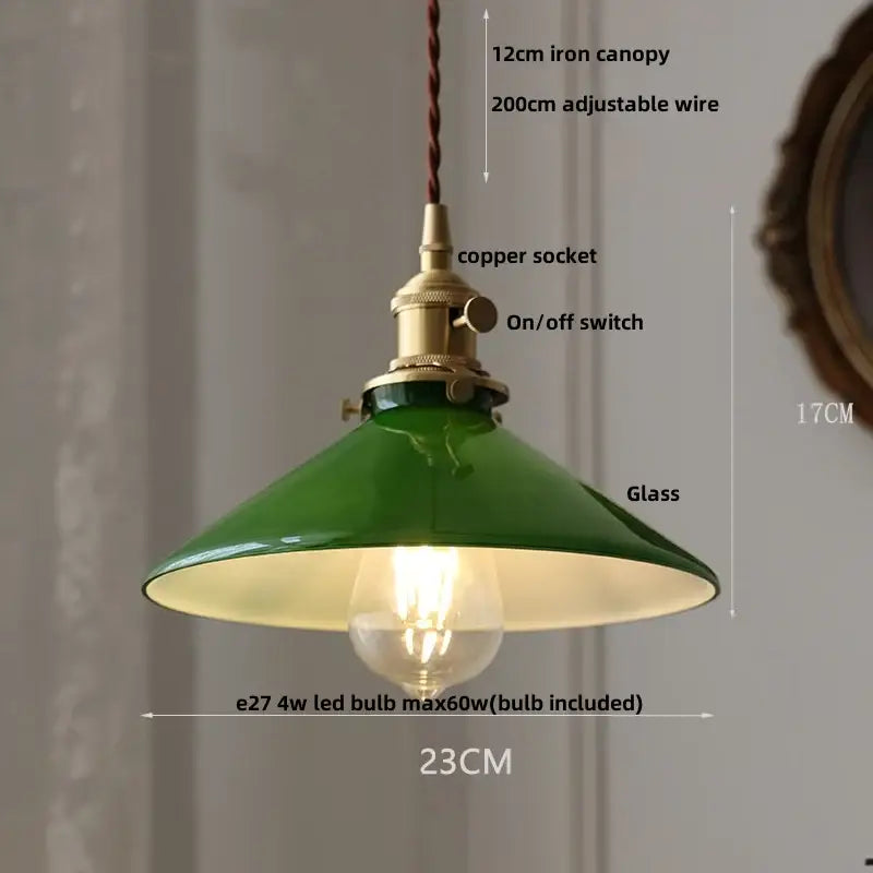 Yellow Conical Pendant Light