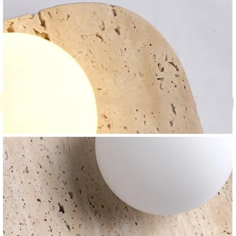 Yellow Travertine Wall Lamp Premium Stone