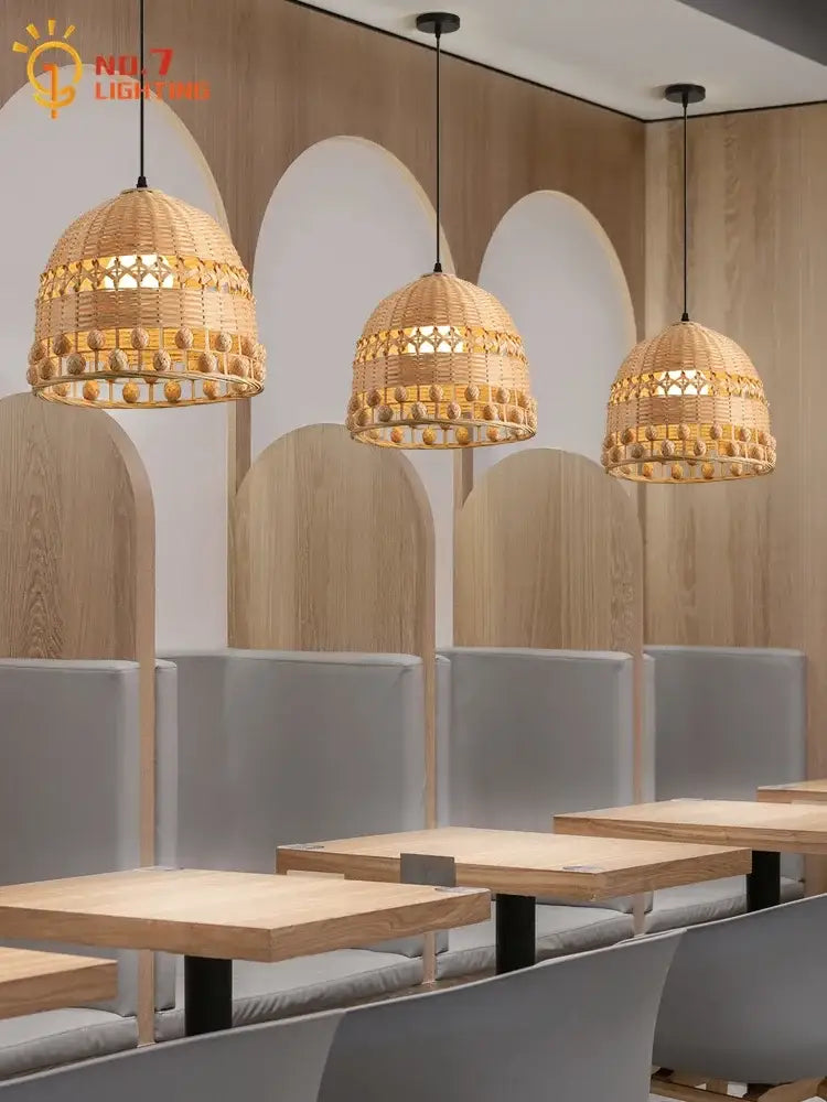 Bamboo Weave Pendant Light