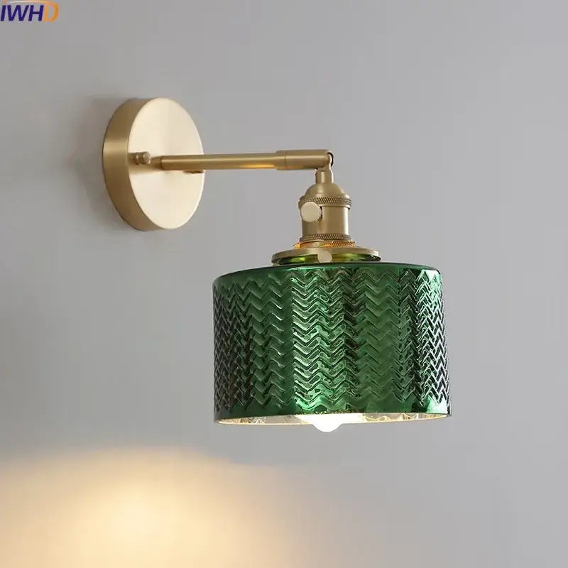 Green Glass Wall Lamp