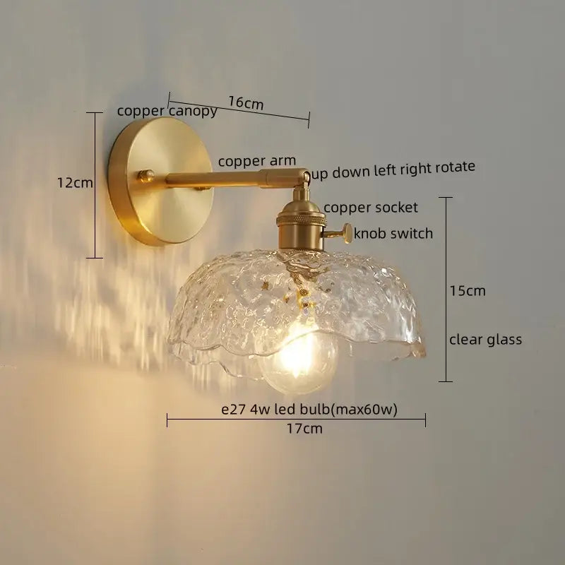 Green Glass Wall Lamp