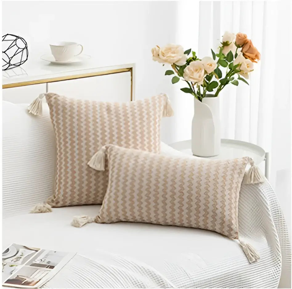 Zigzag Woven Cushion Cover