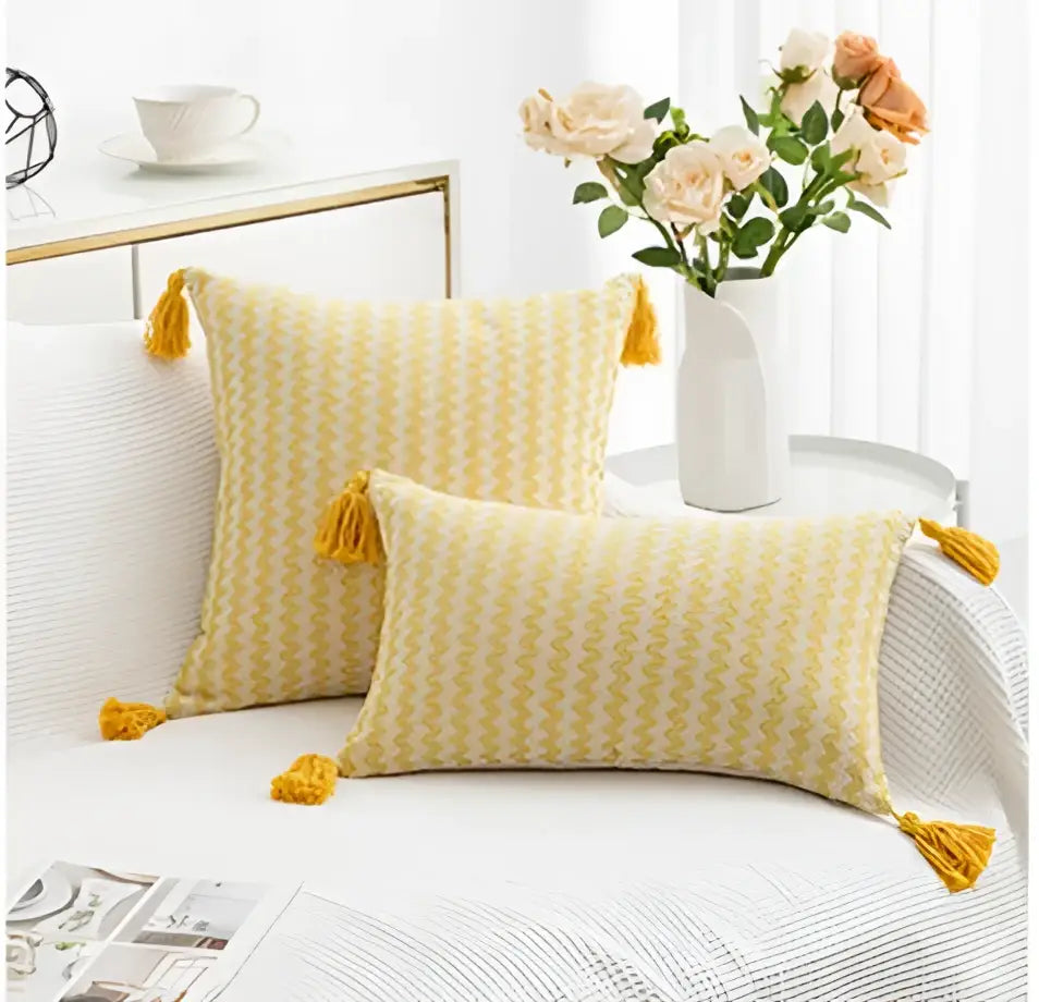 Zigzag Woven Cushion Cover