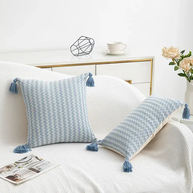 Zigzag Woven Cushion Cover