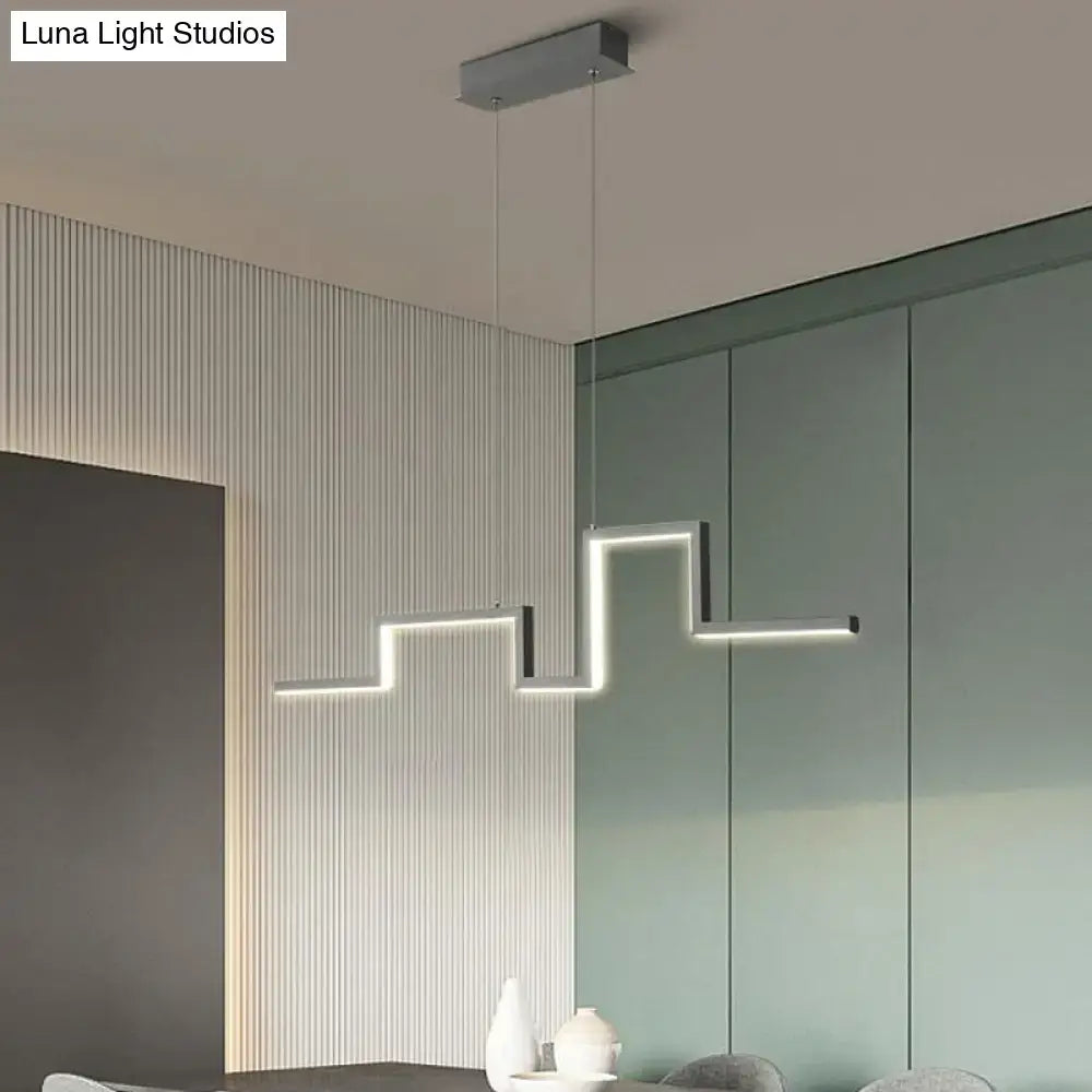 Linear Metal Hanging Light