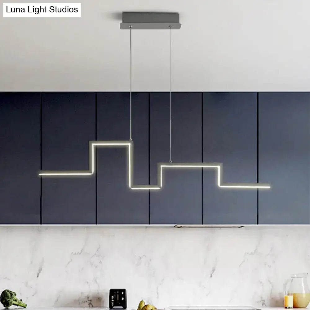 Linear Metal Hanging Light