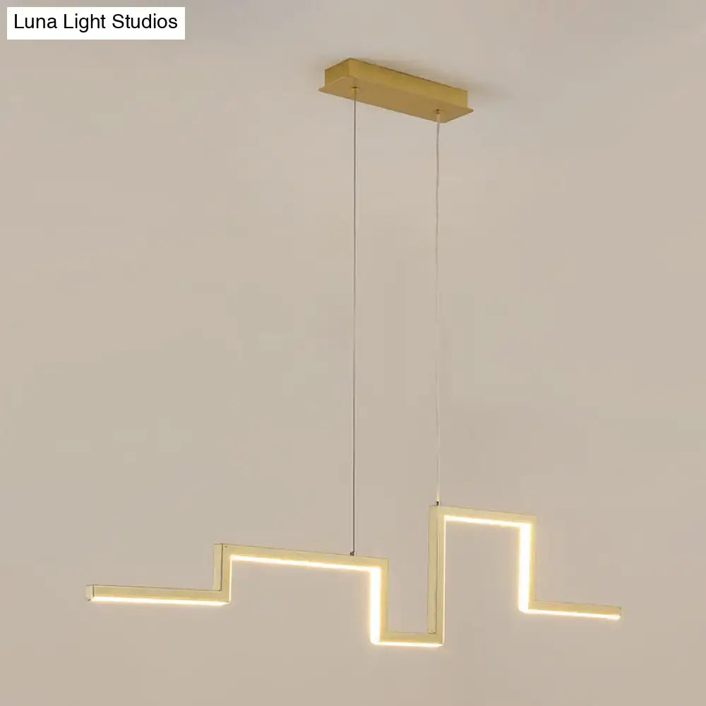Linear Metal Hanging Light