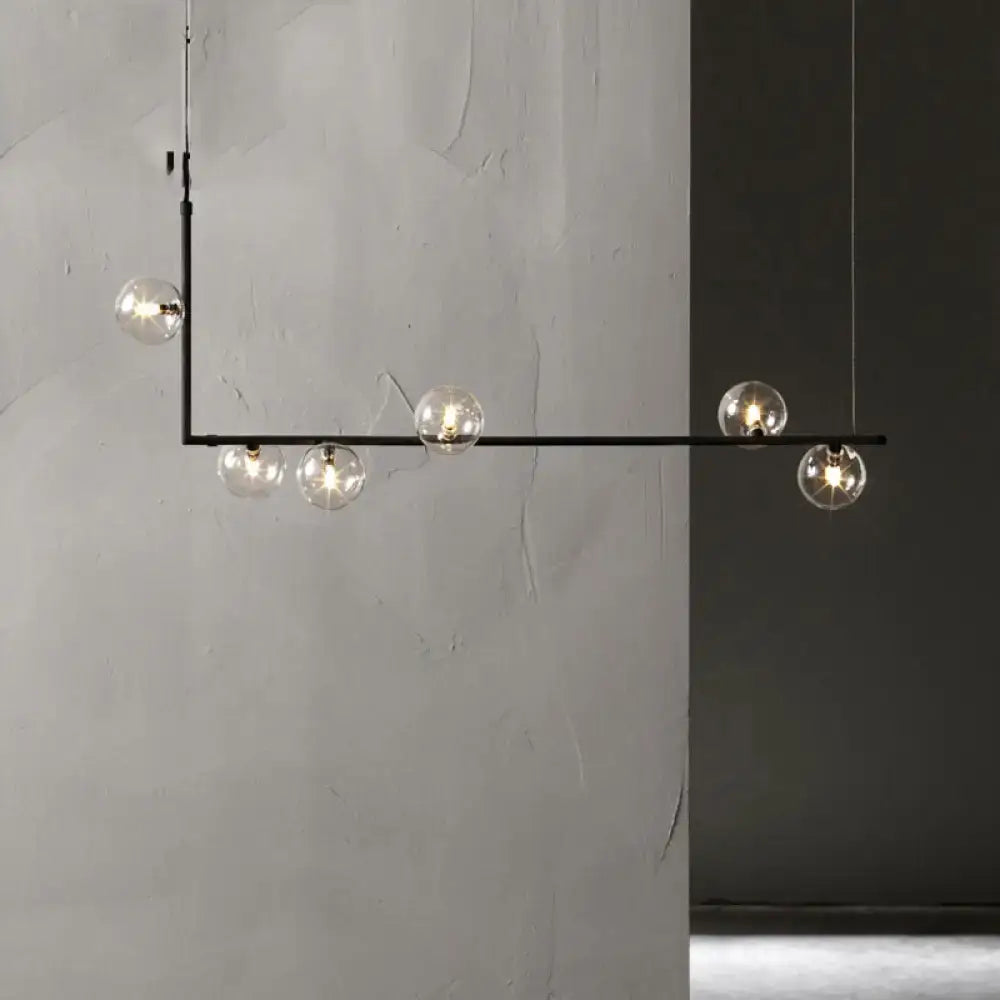 Black Glass Globe Chandelier