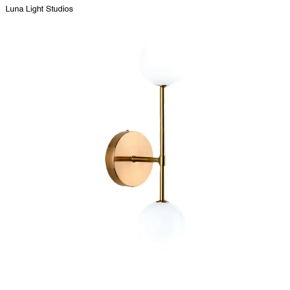Gold Double Globe Sconce