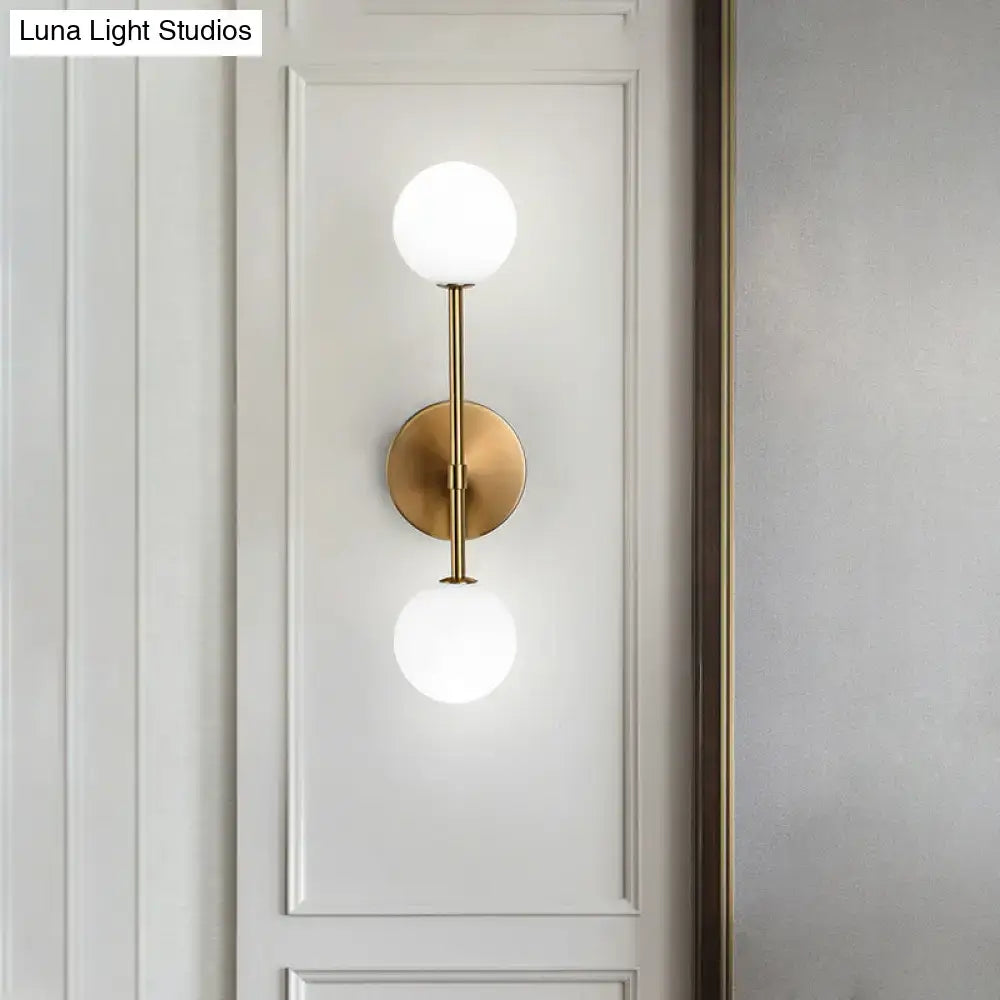 Gold Double Globe Sconce