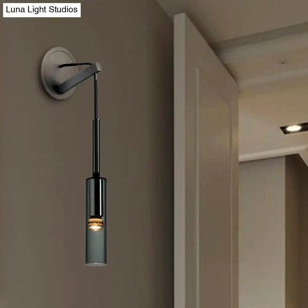 Black LED Crystal Sconce