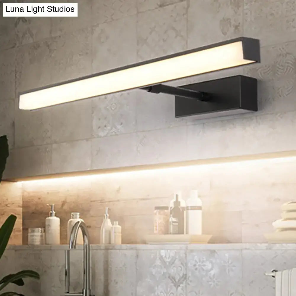 Silver Linear Vanity Sconce Dual-Voltage