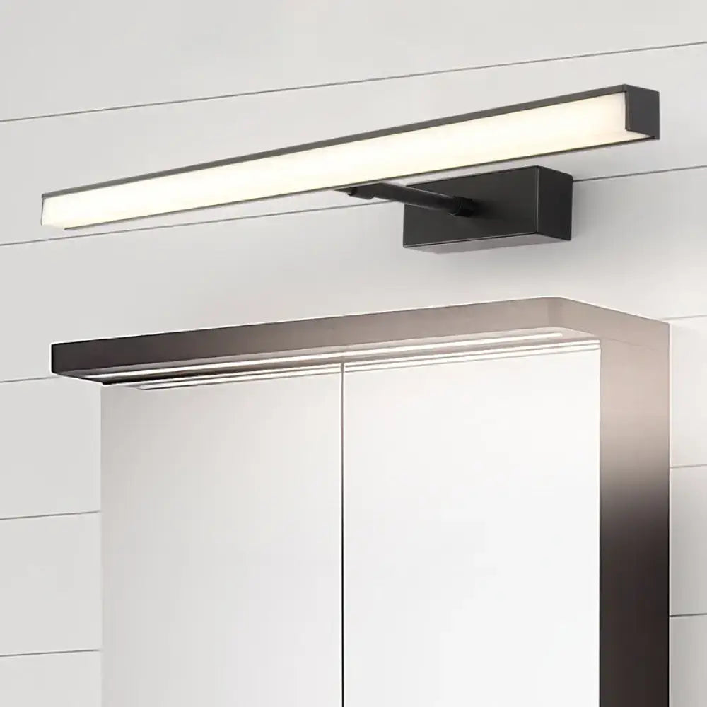 Silver Linear Vanity Sconce Dual-Voltage