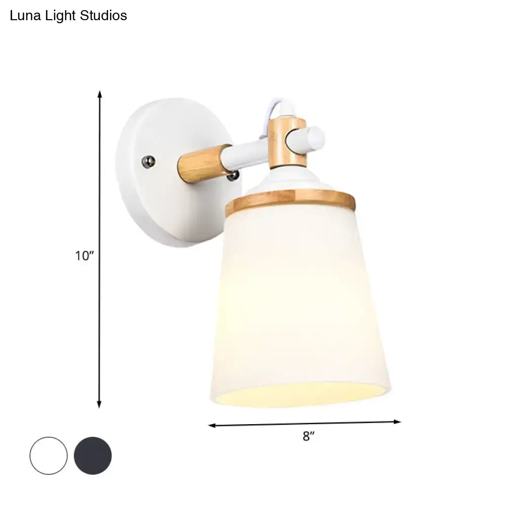 Black Wood Wall Sconce
