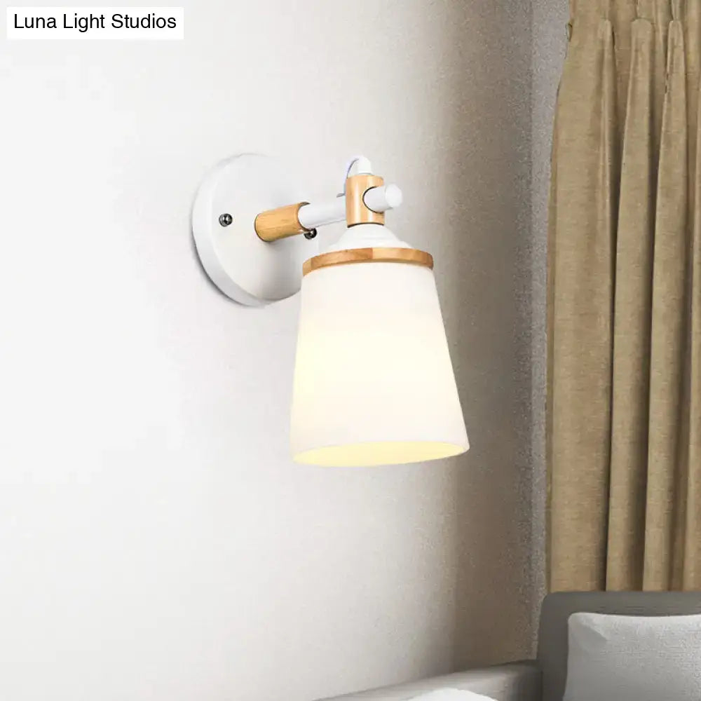 Black Wood Wall Sconce