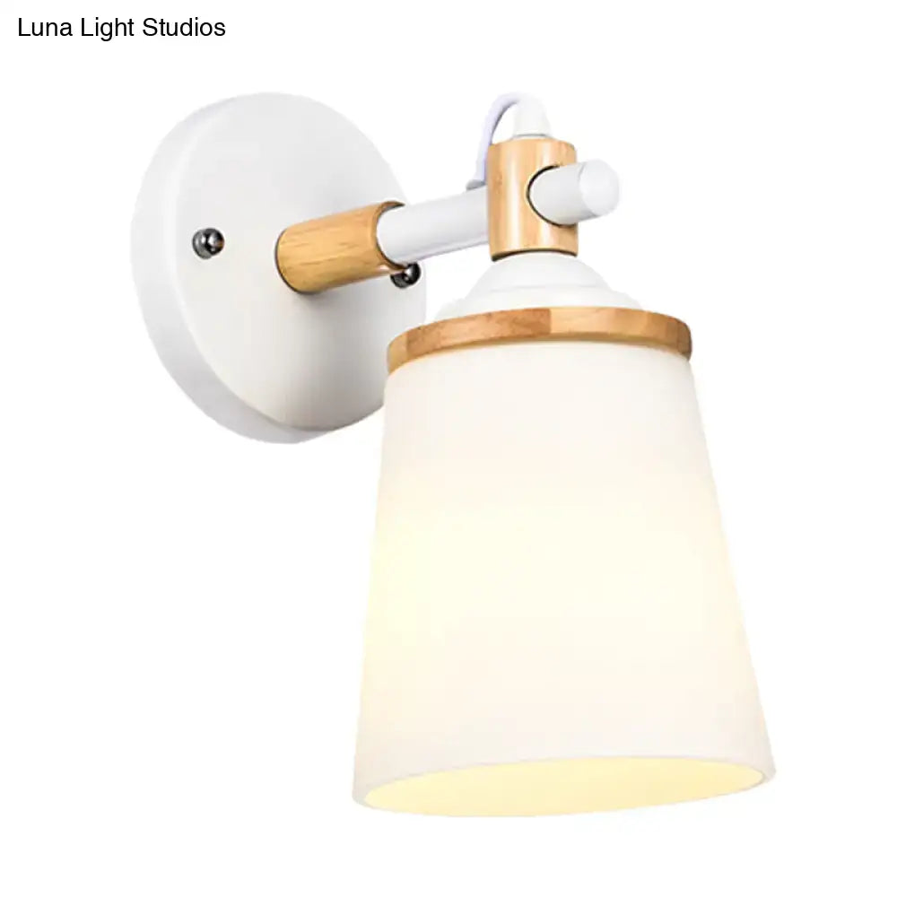 Black Wood Wall Sconce