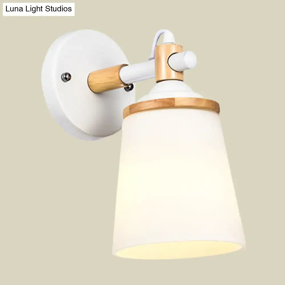 Black Wood Wall Sconce