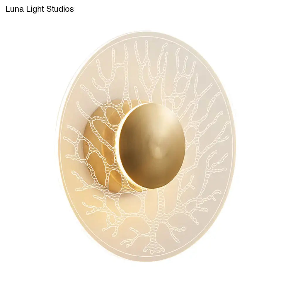 Brass Clear Glass LED Wall Fixture