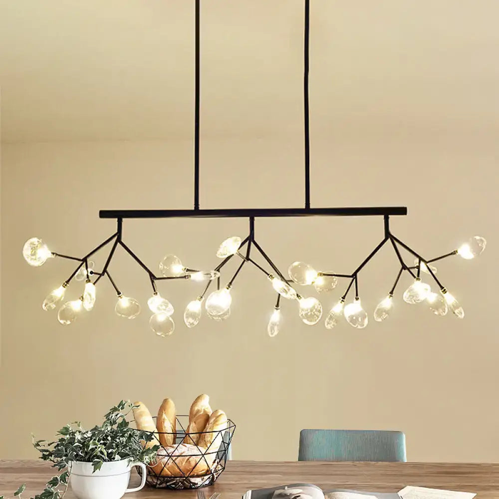 Black Gold Firefly Glass Chandelier
