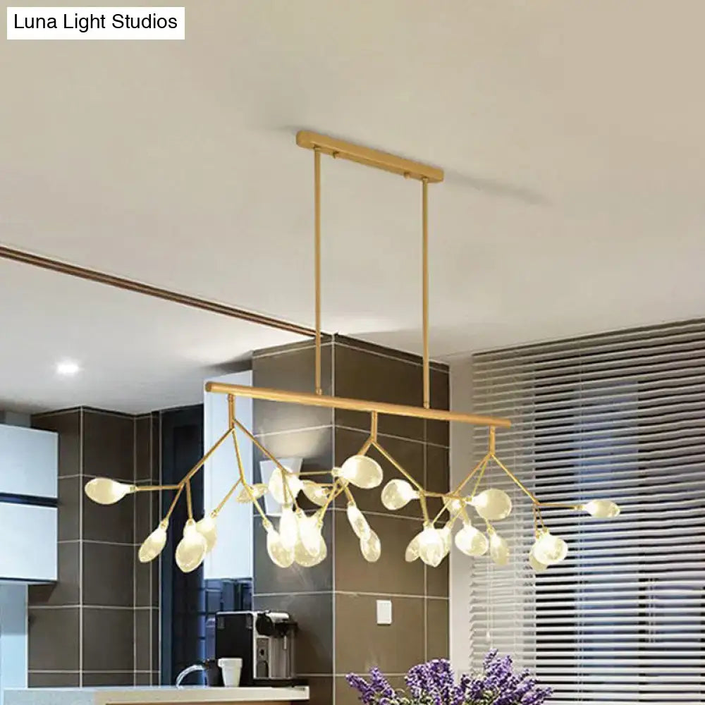 Black Gold Firefly Glass Chandelier