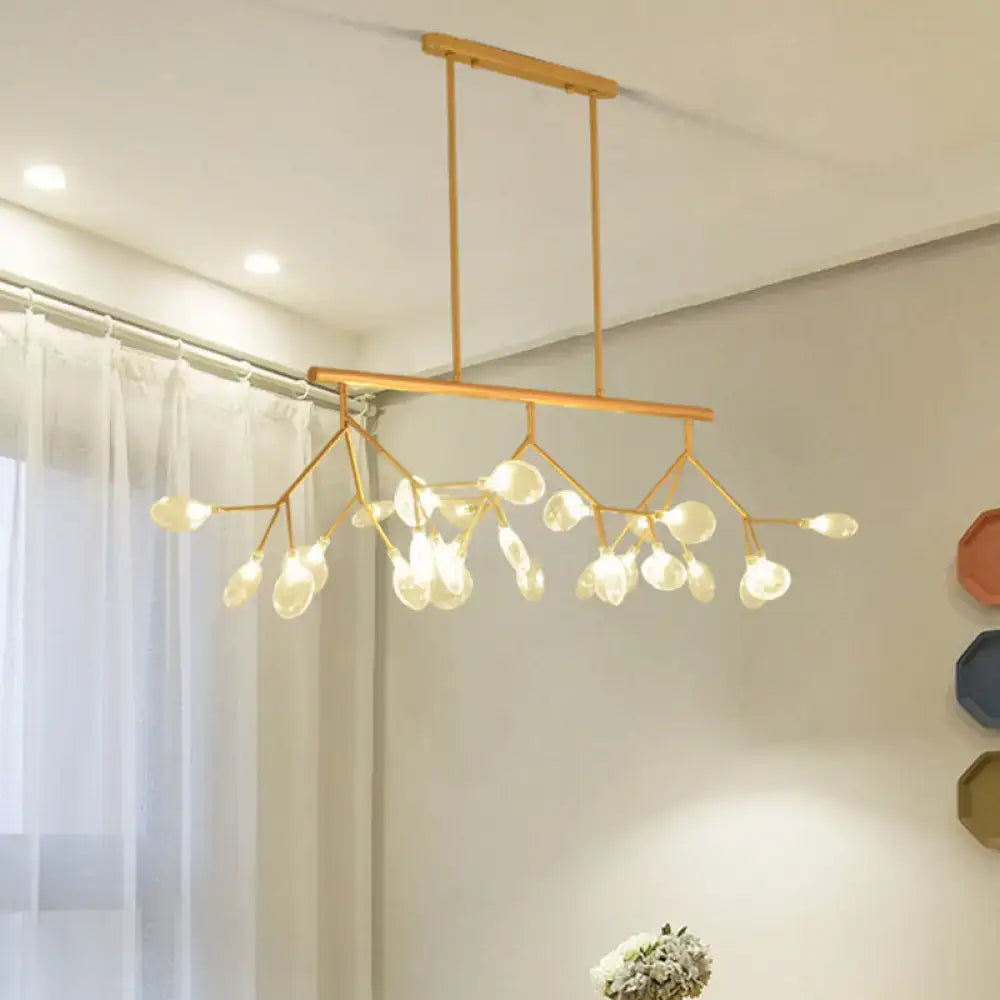 Black Gold Firefly Glass Chandelier