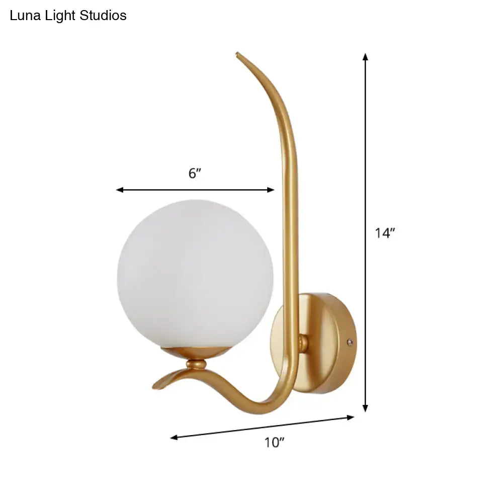 White Gold Glass Sconce