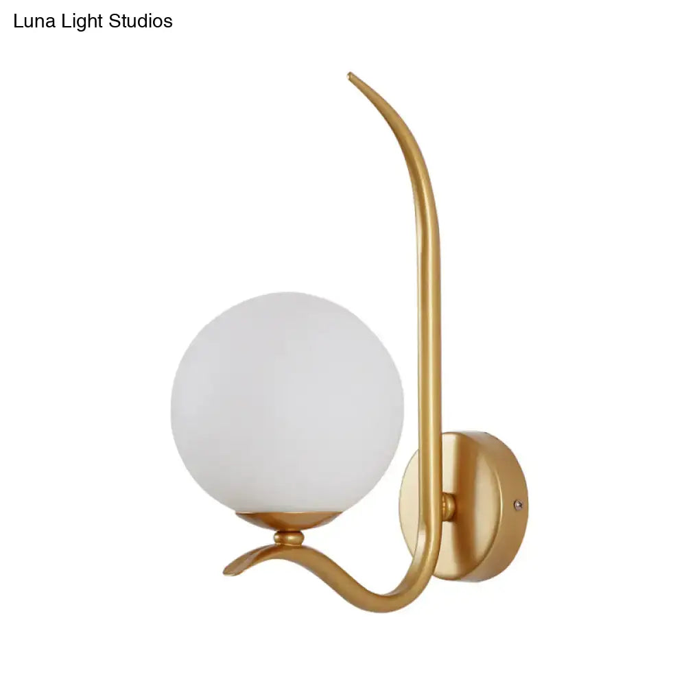 White Gold Glass Sconce