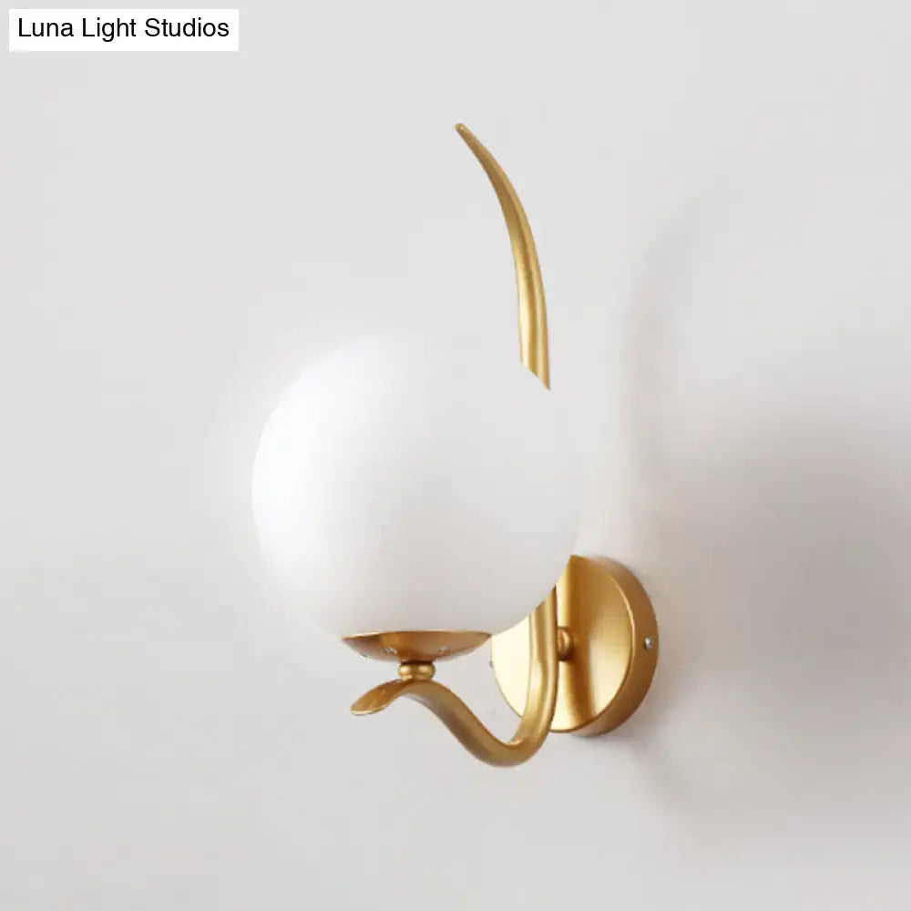 White Gold Glass Sconce