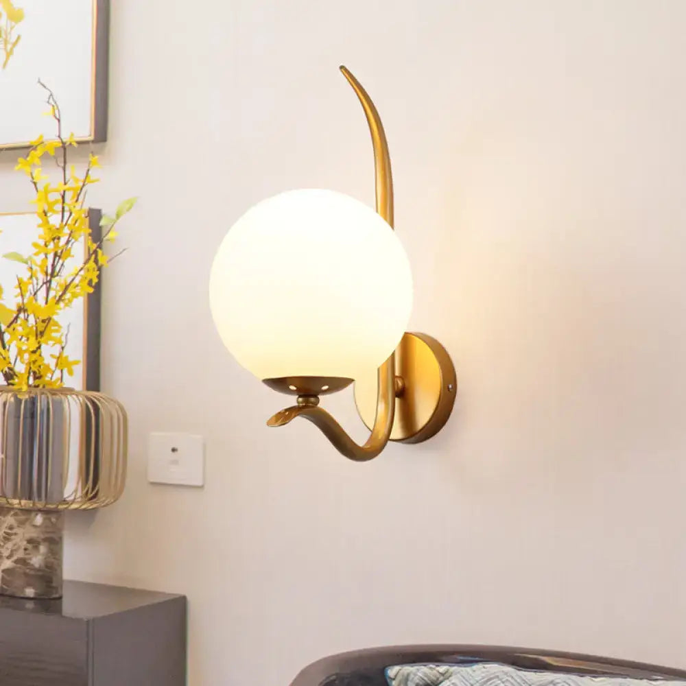 White Gold Glass Sconce