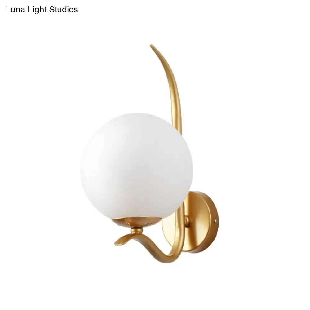 White Gold Glass Sconce