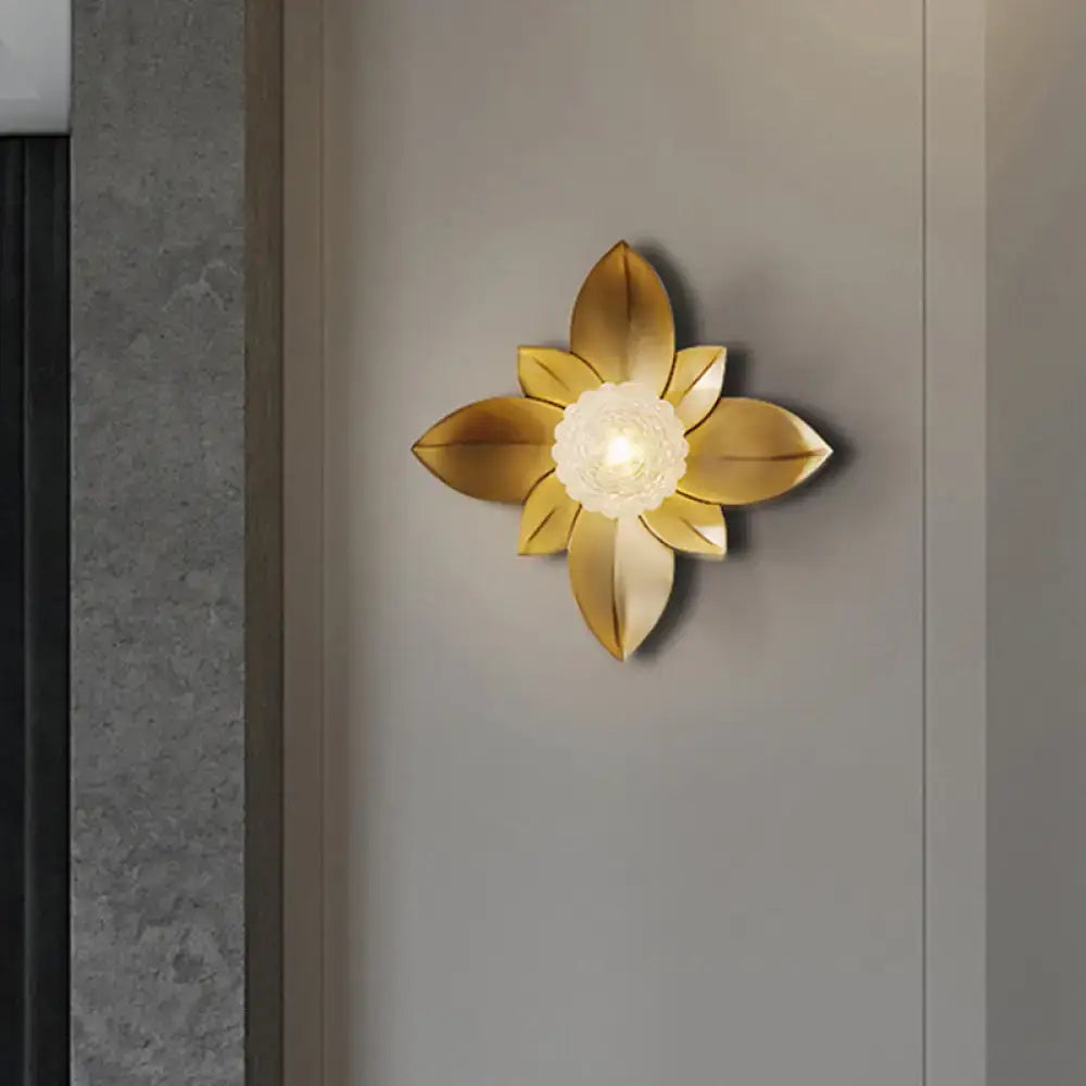 Gold Flower Wall Sconce