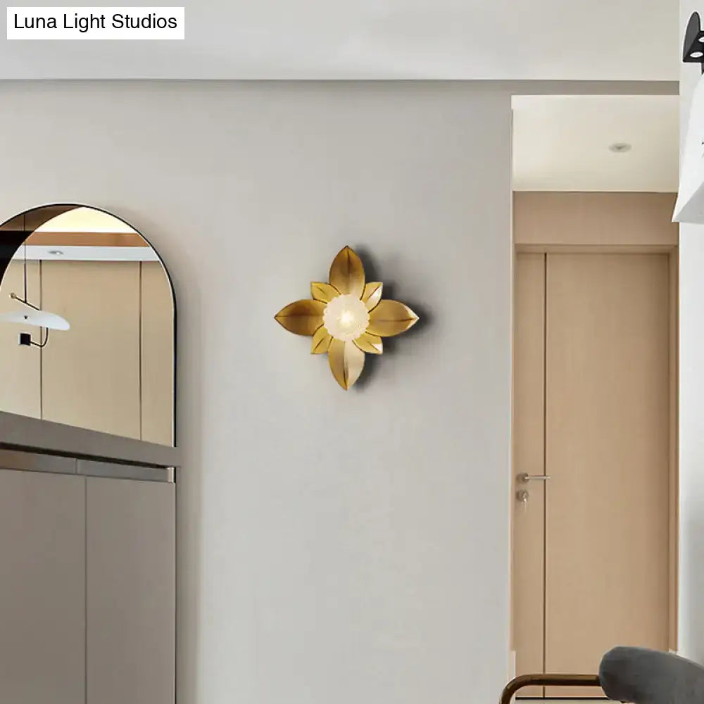 Gold Flower Wall Sconce
