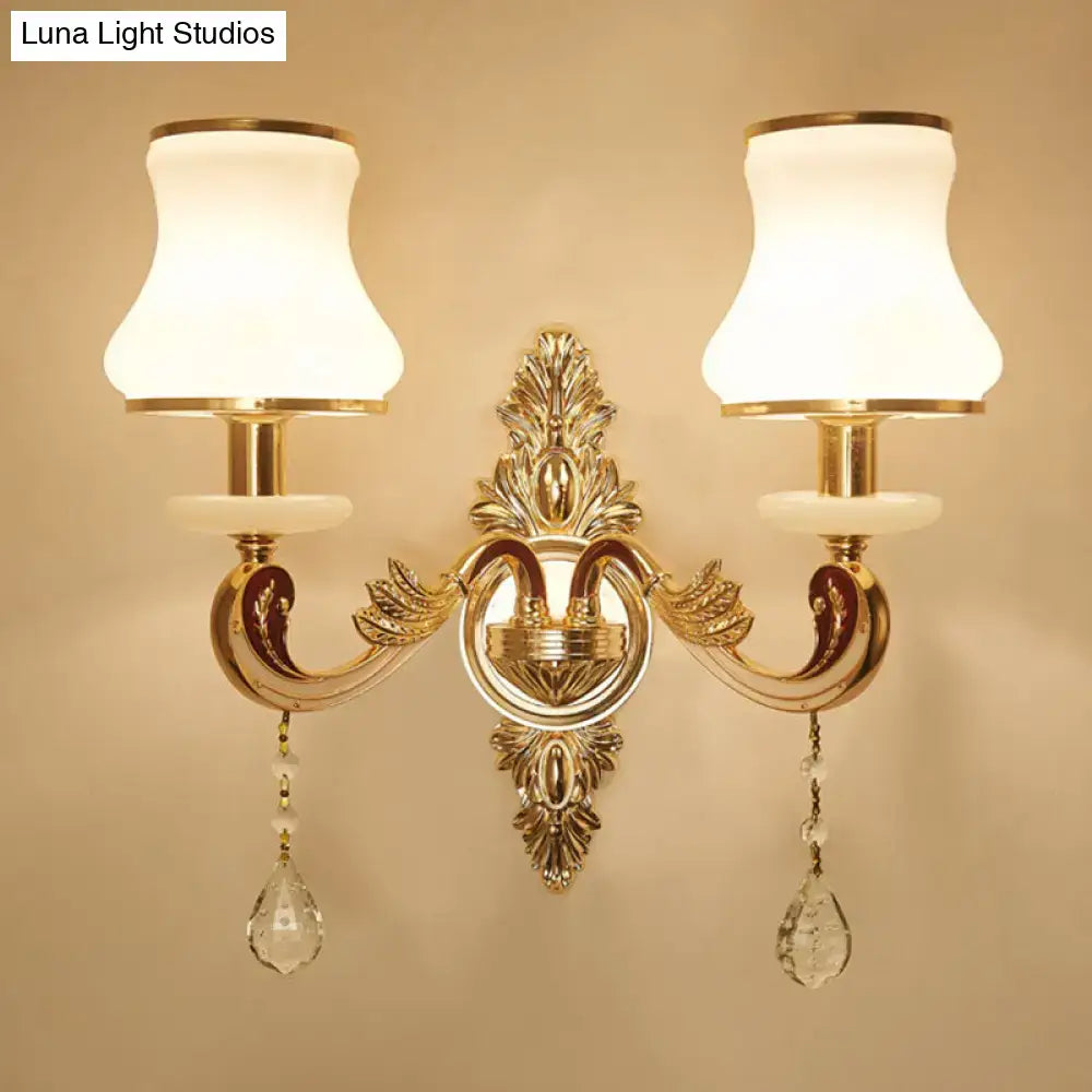 Gold Glass Shade Sconce
