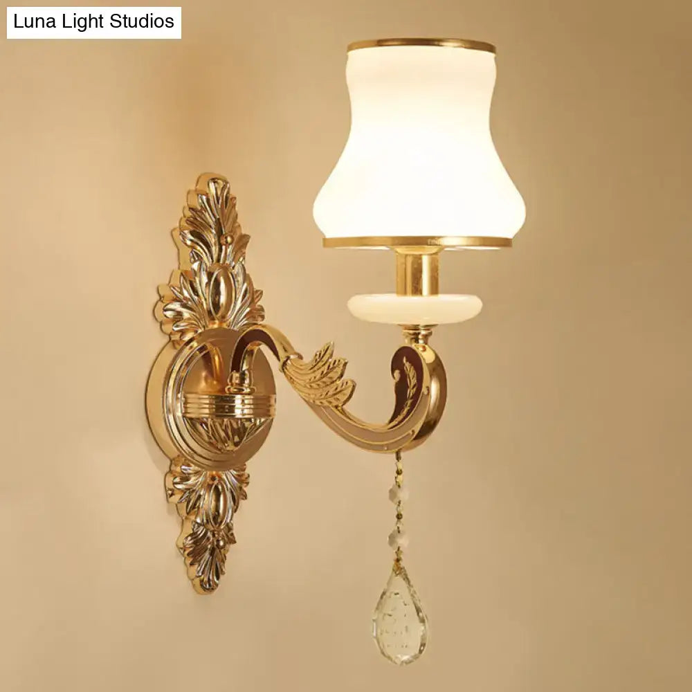 Gold Glass Shade Sconce