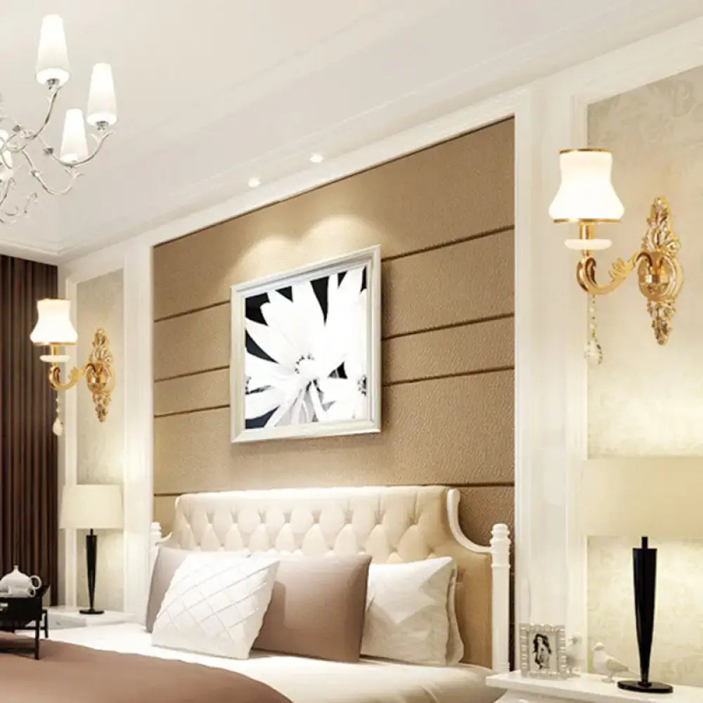 Gold Glass Shade Sconce