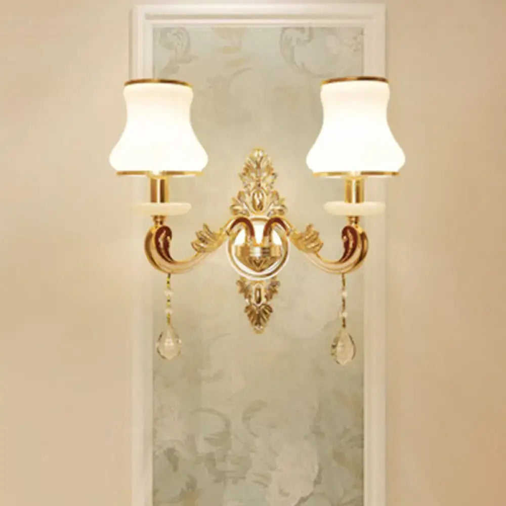 Gold Glass Shade Sconce