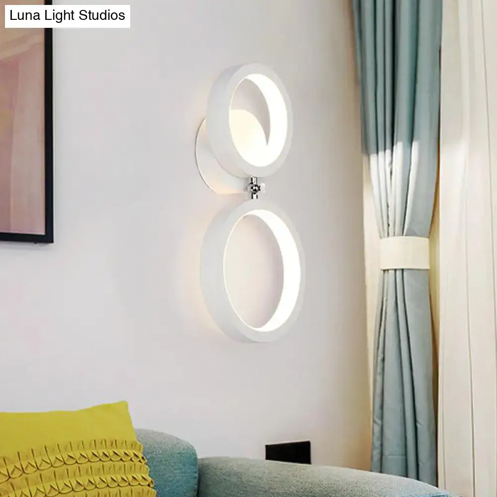 Beige Double Ring Wall Lamp