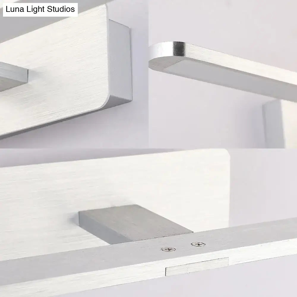 Silver Metal LED Sconce for Living Room