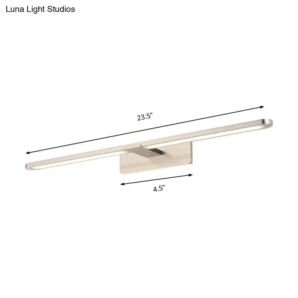 Silver Metal LED Sconce for Living Room