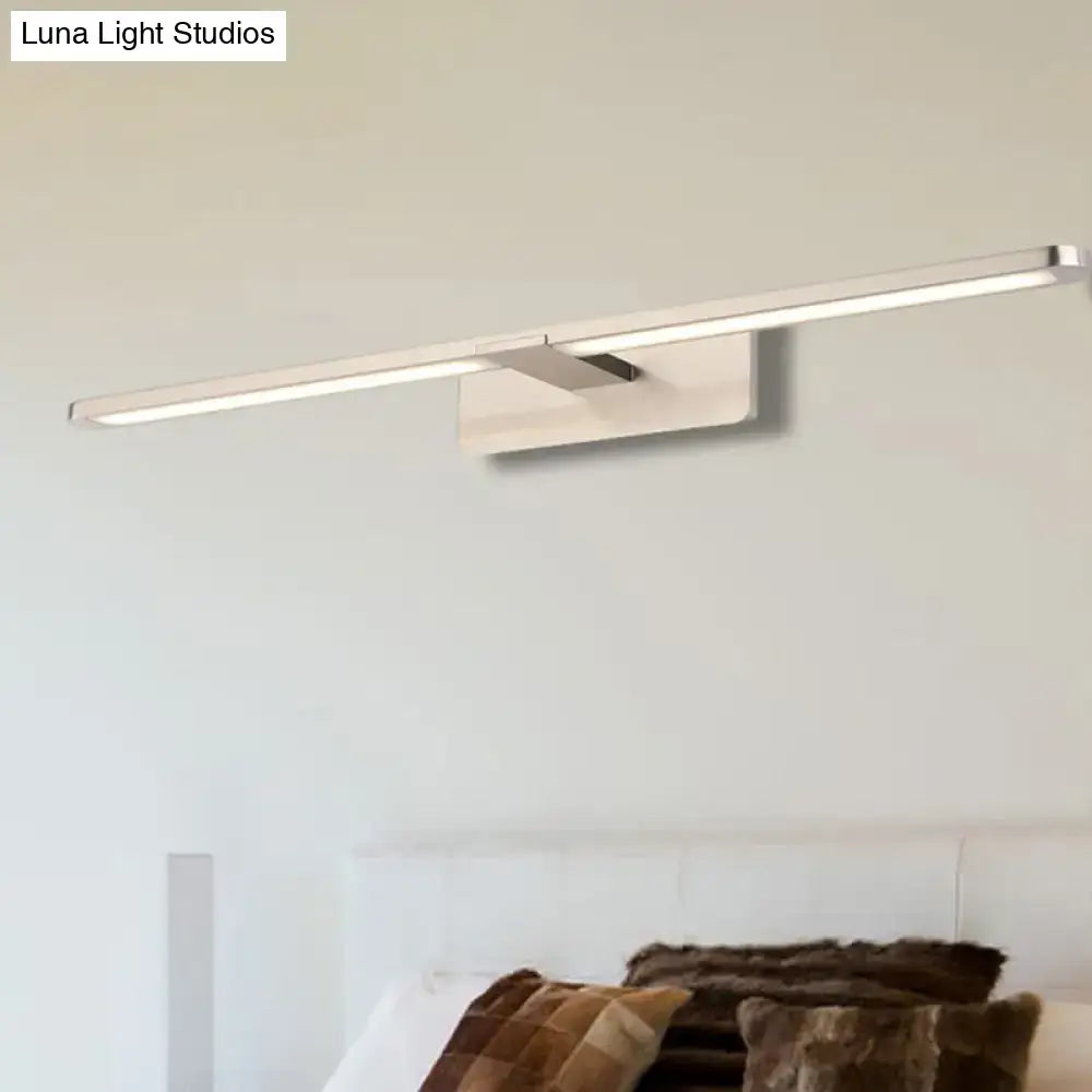 Silver Metal LED Sconce for Living Room